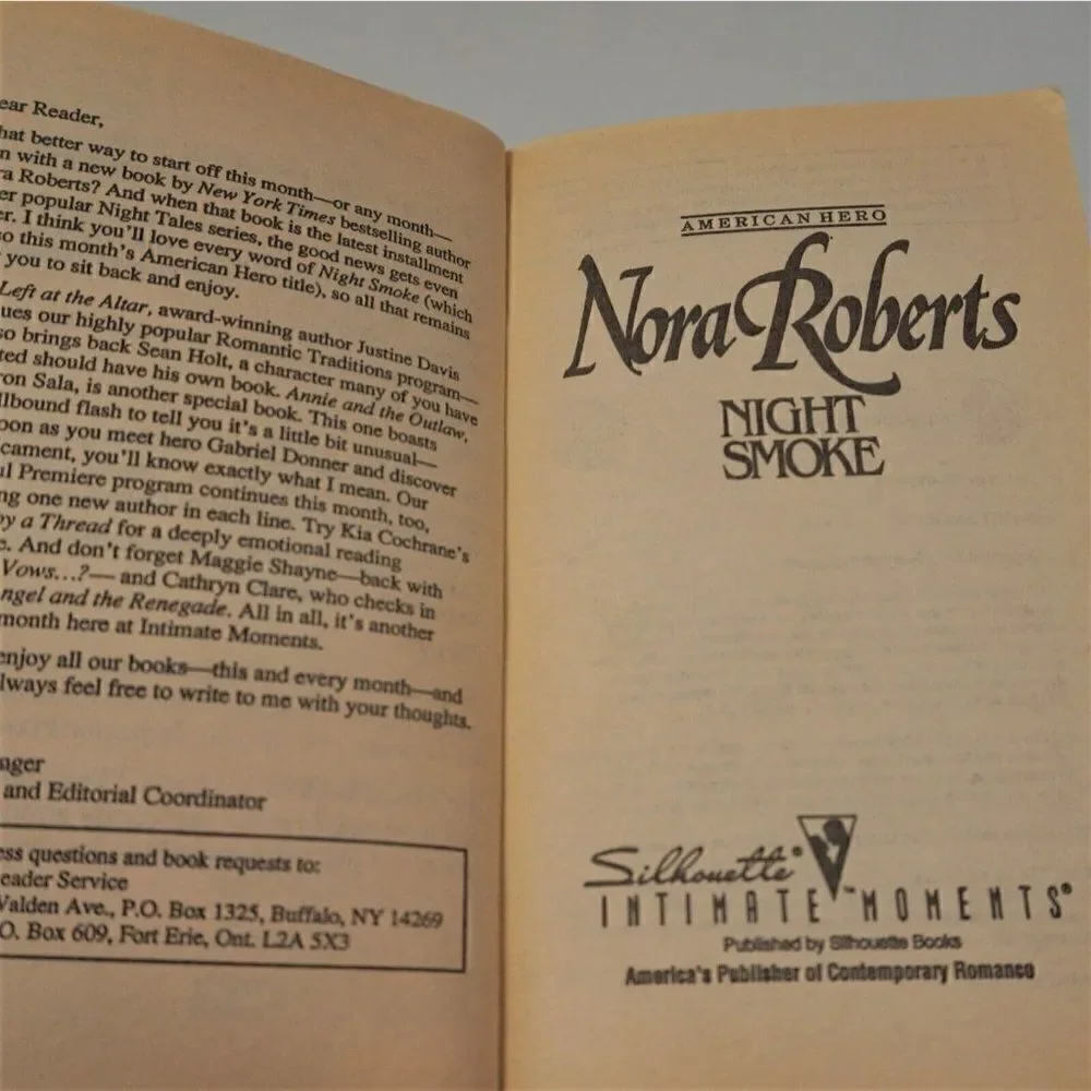 Night Smoke By Nora Roberts 1994 Silhouette Books Paperback